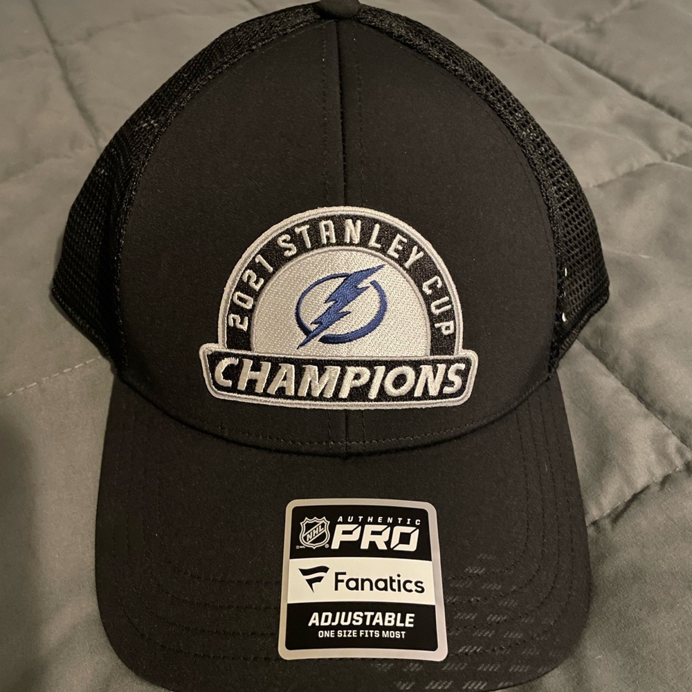 Tampa Bay Lightning 2021 Stanley Cup Champions Snapback Cap Hat Fanatics NHL NEW